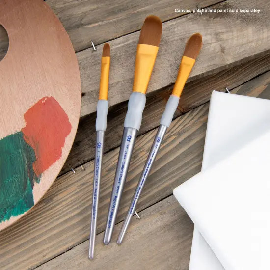 RCC 245 | Crafter's Choice&trade; 3pc Brown Taklon Variety Brush Set {2}