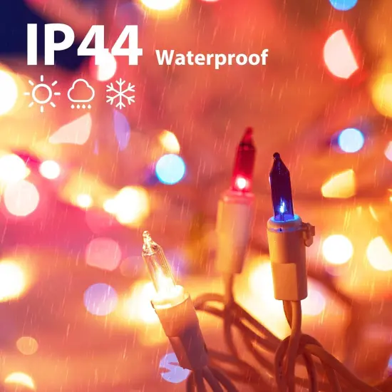 Red White Blue Christmas Lights - 4th of July Decoration Patriotic Mini Lights, 100 Count 25 Feet Waterproof String Light Plug in for Indoor Outdoor Christmas Party Patio Independence Day {4}