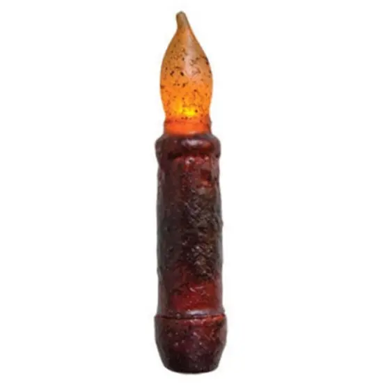 4.5 Inch Burgundy Flameless Taper Candle with Timer LED Battery Operated Home Accent Light {1}
