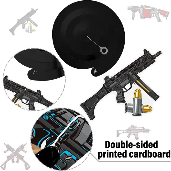 Gun Hanging Swirls Gun Pistol Party Hanging Decorations 20PCS Gun Shooting Ceiling Swirls Gun Themed Birthday Party Hanging Streamers for Gun Party Baby Shower Supplies {3}