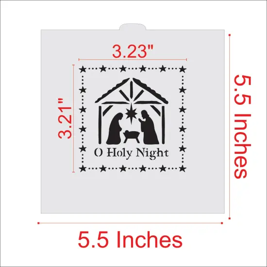 O Holy Night Nativity Scene Cookie & Craft Stencil | CM034 by Designer Stencils | Cookie Decorating Tools | {3}