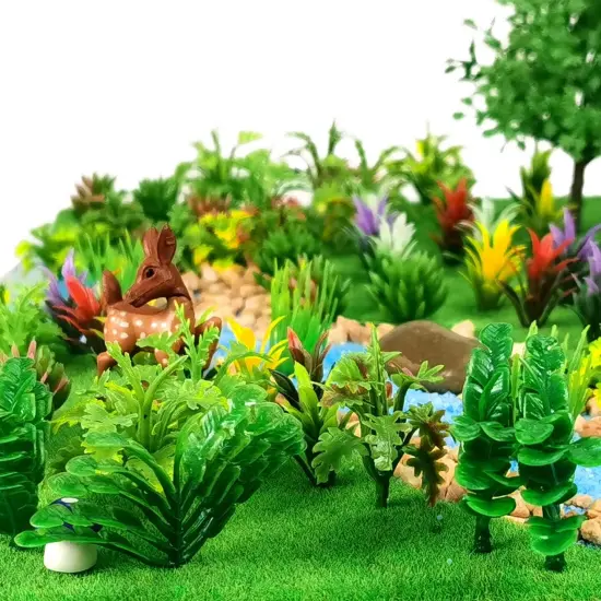 91pcs Model Trees Mixed Miniature Trees Model Train Scenery Fairy Garden Trees Diorama Trees Artificial Wargame Trees Model Railroad Scenery Diorama Supplies for DIY Scenery Landscape {4}