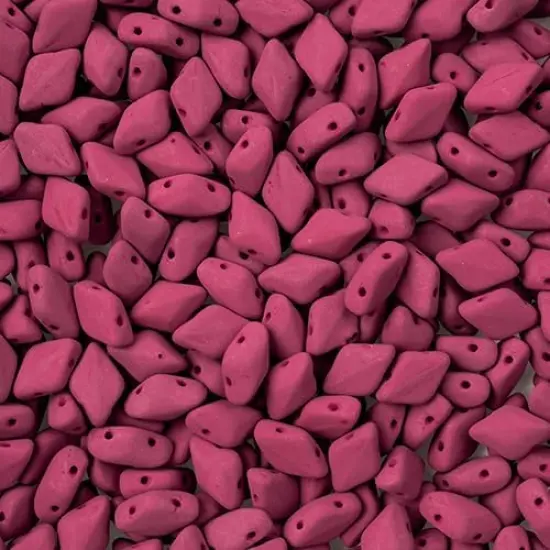 Matubo 2-Hole Czech Glass Opaque Neon Gemduo Beads, 50g Purple Wine {1}