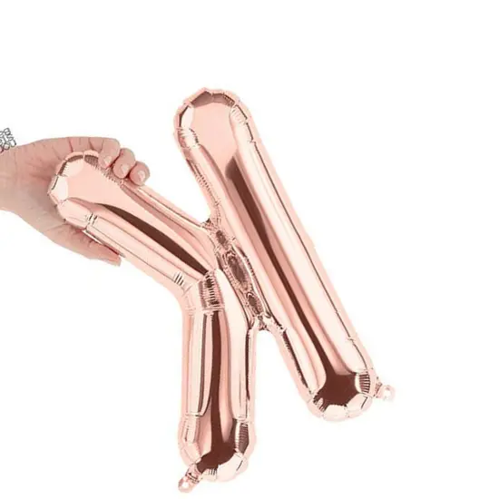 NorthStar Balloons&reg; 16 Inch Letter K Rose Gold Air Fill Only {3}