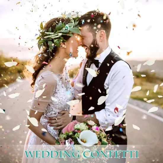 Dried Real White Rose Petals, Freeze Preserved Flower Petals 1.75oz for Valentine's Day Gifts Wedding Party Decor {3}