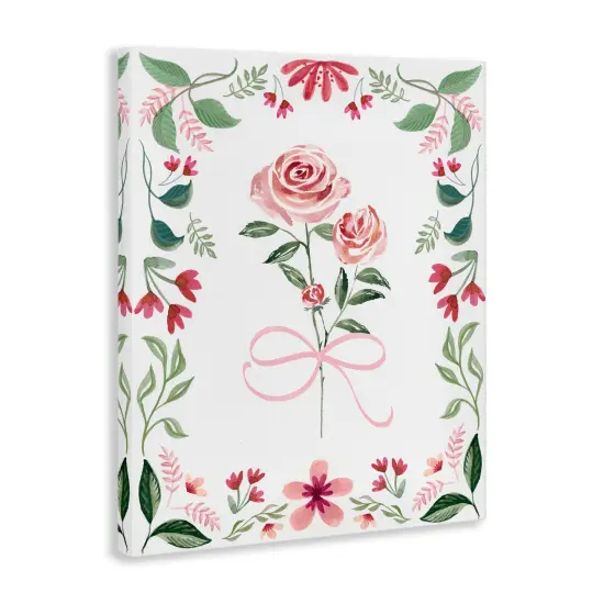 Stupell Industries Delicate Roses Floral Border Canvas Design by Kristen Brockmon {3}