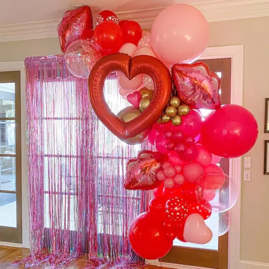 90pack Red Balloons Different Size 18/12/10/5 Inch Red Balloon Garland Arch Kit for Valentine's Day, Graduation, Wedding, Birthday, New Year, Baby Shower, Christmas Party Decorations {4}