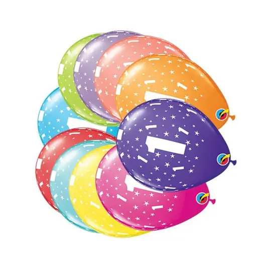 Stars 1 A Round Latex Balloons 11" 6 Pack {3}