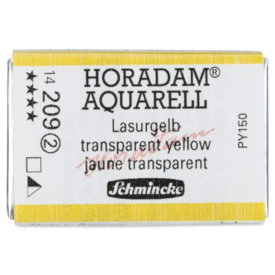 Schmincke Horadam Aquarell Watercolor - Transparent Yellow, Full Pan {1}
