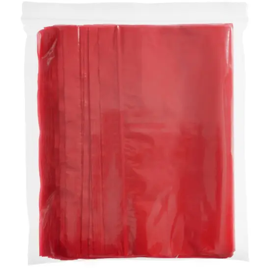 Plymor 10" x 12", Red 2 Mil Zipper Reclosable Plastic Bags {5}