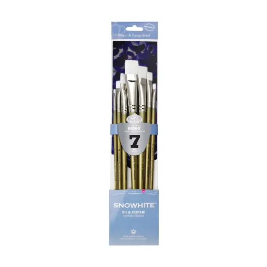 RSET-4510 | Snowhite&trade; 7pc Oil & Acrylic Bright Brush Set {1}