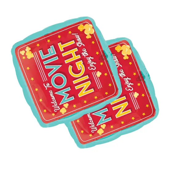 Anagram&reg; Movie Night Square Balloon 17 Inch {3}