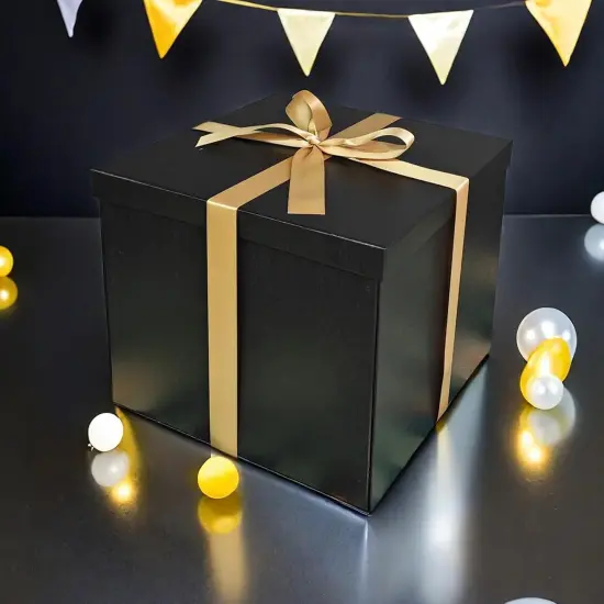 Large Gift Box,Black Gift Boxes for presents,Birthday Gift Box,Present box,for Packaging,Valentine's Day,Mother's Day,Christmas,Anniversaries {4}