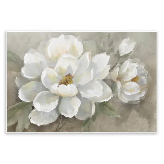 Stupell Industries Blooming Magnolias on Beige Wall Plaque Design by Nan {1}