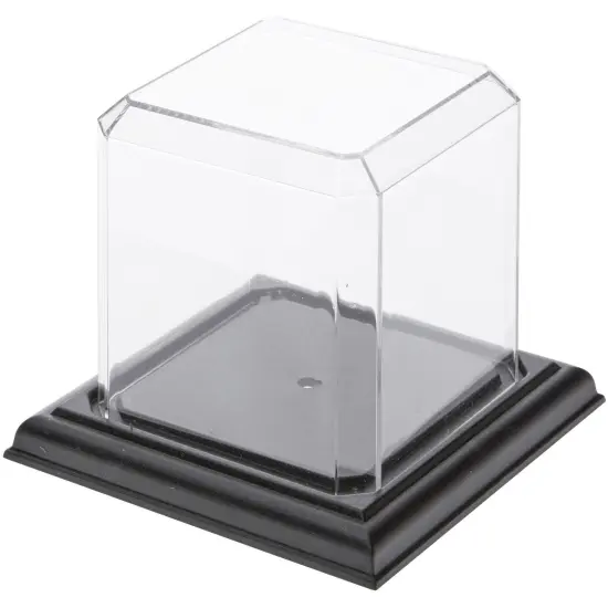 Pioneer Plastics 033CPBASE-UV Clear Plastic Baseball Display Case with Base (UV Resistant), 3" W x 3" D x 3" H {1}