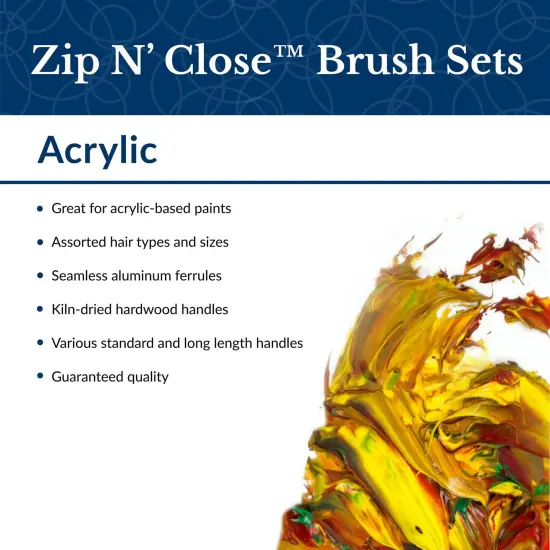 RSET-9194 | 10pc Golden Taklon Variety Brush Set {4}