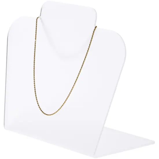 Plymor Frosted Acrylic Basic Short Necklace Display Stand, 8.5" W x 4" D x 7.75" H {3}