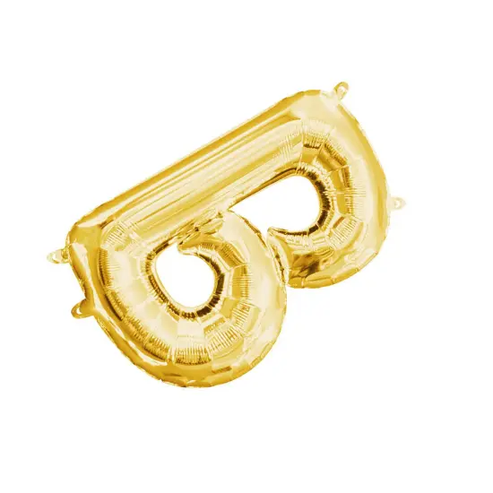 Anagram&reg; 16" Gold Letter B Balloon Air Fill Only Foil Mylar {5}