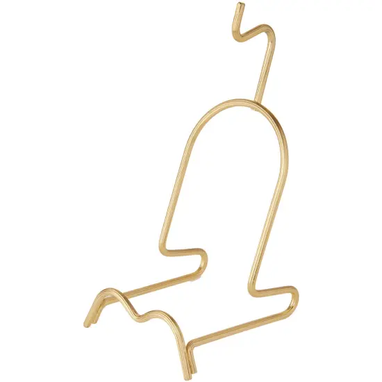 Bard's Shiny Gold-toned Cup and Saucer Stand, 8" H x 3.75" W x 4.25" D {1}