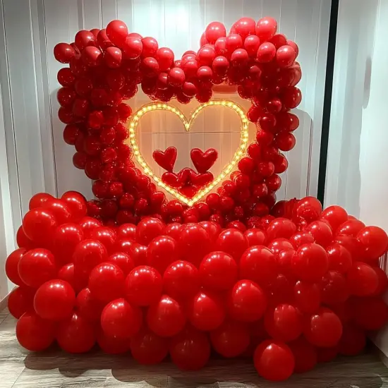 Red Balloons Latex Party Balloons - 100 Pack 12 inch Round Helium Red Balloons {4}