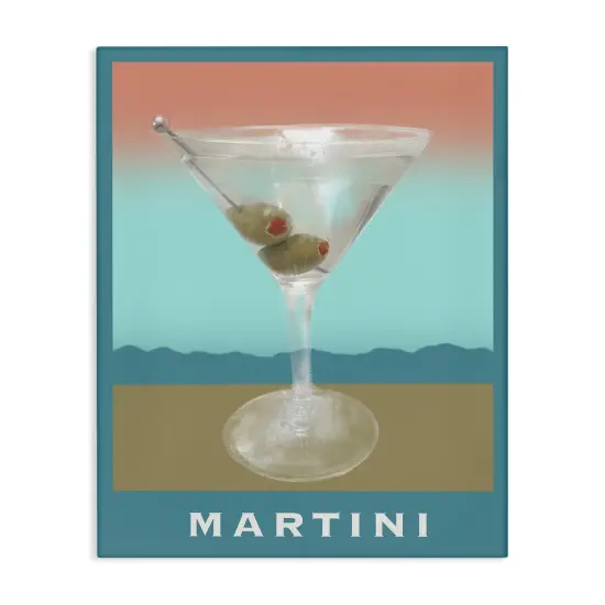 Stupell Industries Martini over Muted Tones Canvas Design by Matthew Piotrowicz {1}