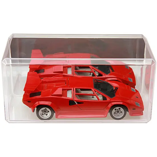 Pioneer Plastics 084CD Clear Plastic Display Case for 1:32 Scale Cars (Mirrored), 8" W x 3.75" D x 3.5" H (Mailer Box) {4}