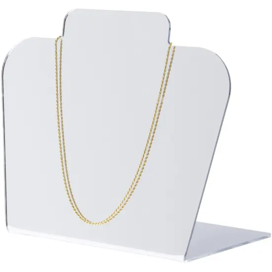 Plymor Acrylic Basic Short Necklace Display Stand (Mirrored), 8.5" W x 4" D x 7.75" H {3}