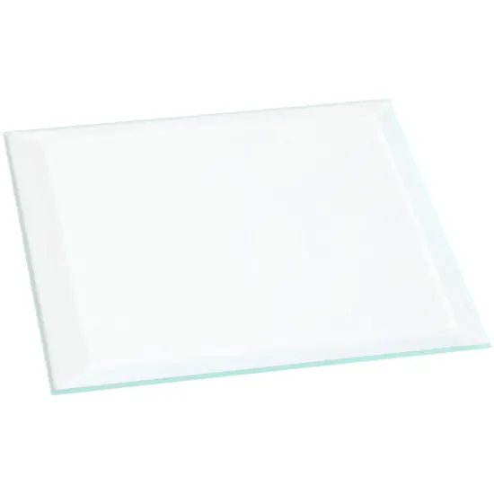 Plymor 3.5" Square, 3mm Thick Beveled Clear Glass {1}