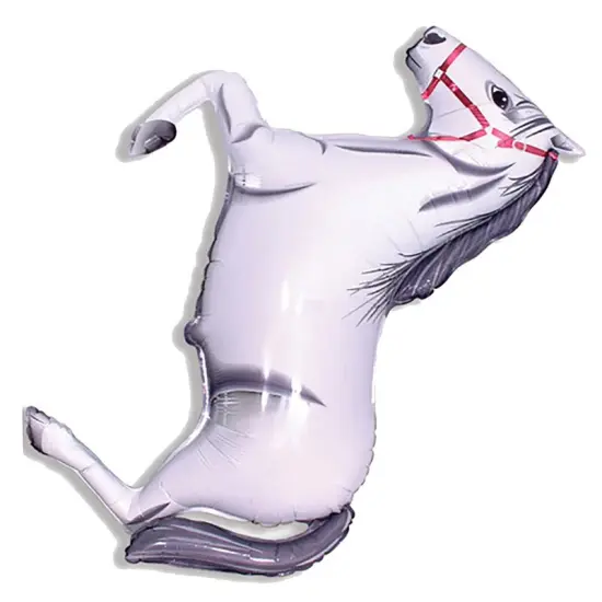 42" White Horse Foil Balloon Horse Party Decoration {3}