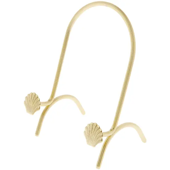 Bard's Brass Metal Easel Stand, Seashell, 5.75" H x 3.75" W x 3" D (For 6" - 9" Plates) {1}