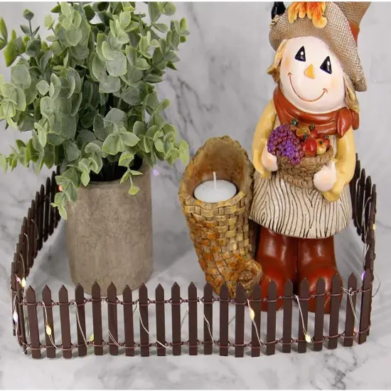 Miniature Fairy Garden Fence, DIY Wood Picket Fence Mini Ornament for Dollhouse {5}