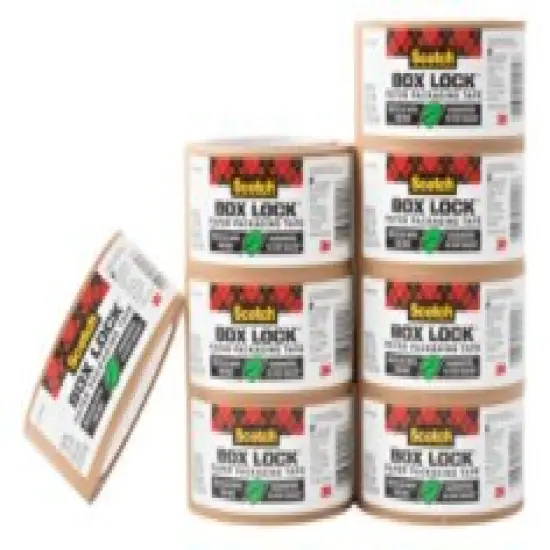 Scotch® Box Lock™ Paper Packaging Tape 7850-23-8GC, 1.88 in x 25 yd (48 mm x 22.8 m), Pack of 1 Tape Roll {1}