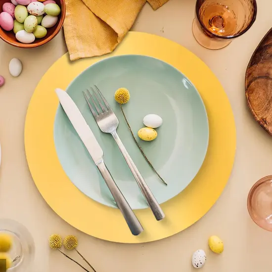 60 PCS Gold Disposable Placemats Round Paper Placemats Table Mats Mirror Decorative Paper Gold Charger Plates Disposable Place Mats Table Setting for Formal Dinner Party Wedding Christmas Baby Shower {4}