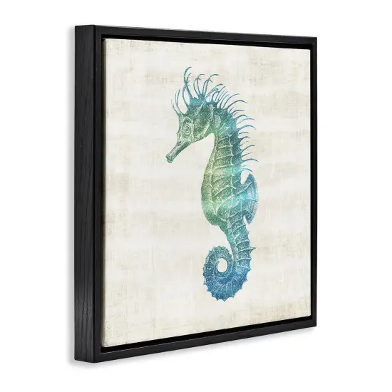 Stupell Industries Ombre Seahorse Expression Floating Frame Design by Susan Arnot {3}