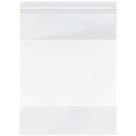 Plymor 10" x 13", 4 Mil with White-Block Heavy Duty Zipper Reclosable Plastic Bags {1}