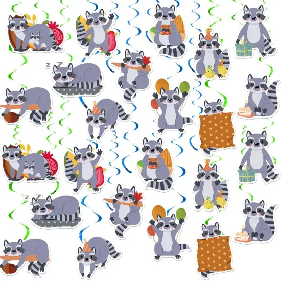Streamers Raccoon Hanging Party Decorations {1}