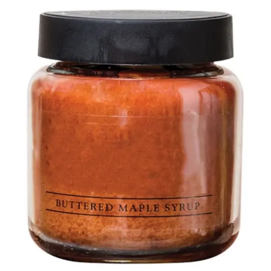 Orange 16 Ounce Buttered Maple Syrup Jar Candle with Clean Burning Lead Free Wicks {1}