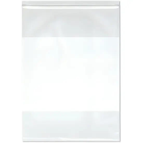 Plymor 13" x 18" (Pack of 50), 6 Mil Industrial Duty White-Block Zipper Reclosable Plastic Bags {1}