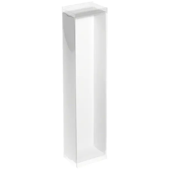 DollSafe Clear Folding Display Box with White Liners and White Elastic Stabilizers for 11-12 inch Fashion Doll, 3" W x 2" D x 12.5" H {1}