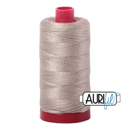 Rope Beige (5011) | 12wt Large Spool (325M / 356Y) | Aurifil Thread {1}
