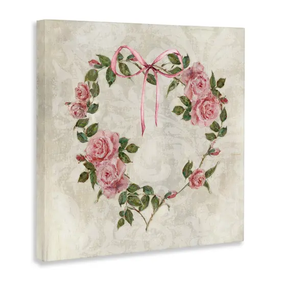 Stupell Industries Garden Heart Wreath Canvas Design by Sally Swatland {3}