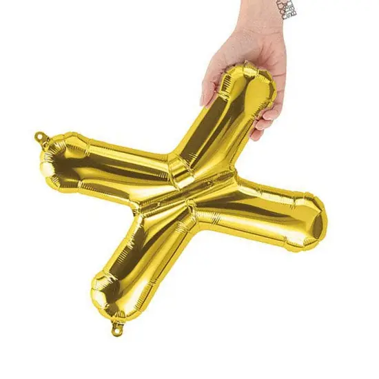 NorthStar Balloons&reg; 16" Gold Letter X Balloon Air Fill Only {3}