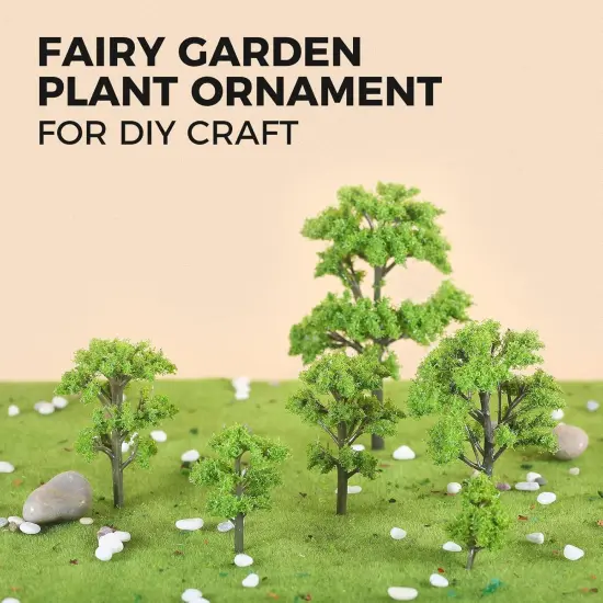 20 Pcs Model Trees Miniature Tree, Fairy Garden Plant Ornament Model Train Scenery Architecture Green Tree Model {5}