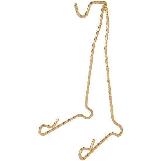 Bard's Twisted Gold-toned Cup and Saucer Stand, 7" H x 3.25" W x 3.5" D {1}