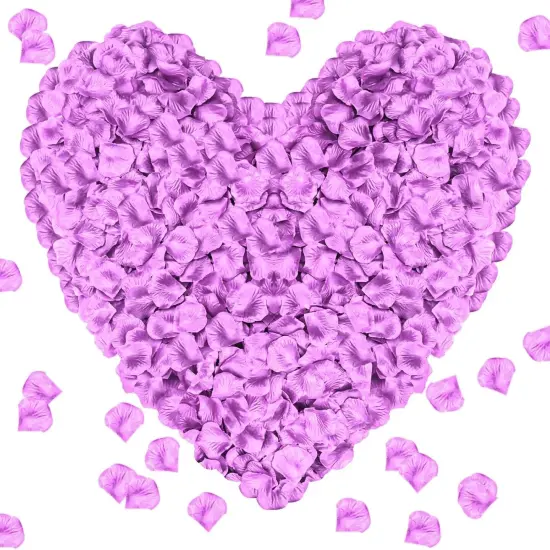 1000 Pieces Rose Petals, Artificial Flower Petals Fake Rose Petals Silk Red Rose Petals {1}