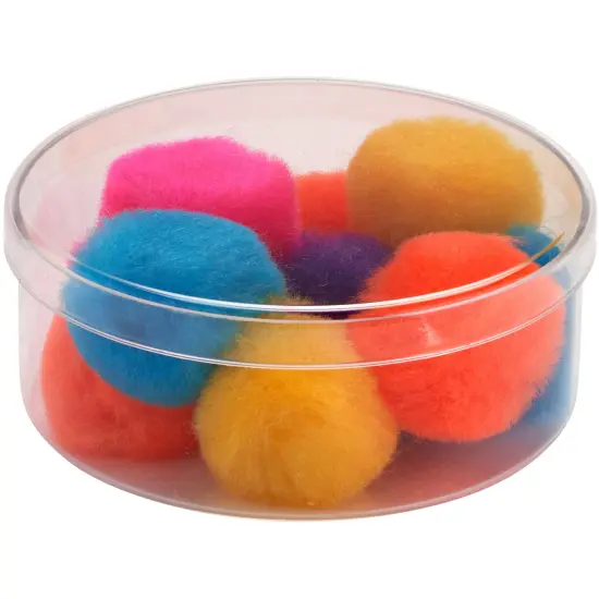 Pioneer Plastics 022C Clear Round Plastic Container, 2.75" W x 1.0625" H {3}