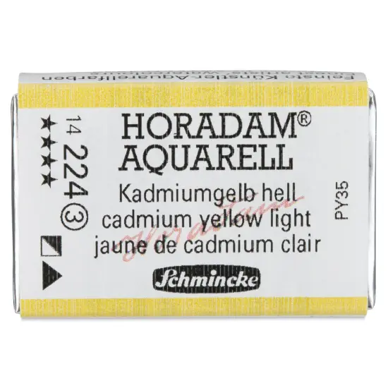 Schmincke Horadam Aquarell Watercolor - Cadmium Yellow Light, Full Pan {1}