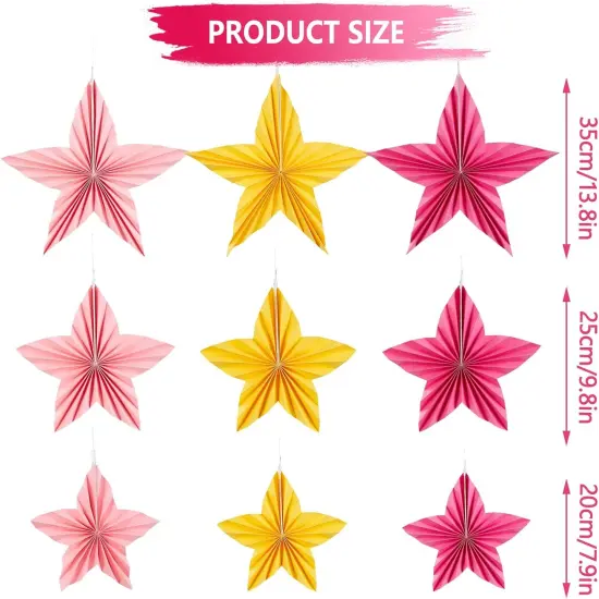 Paper Stars Fans Party Decorations {2}