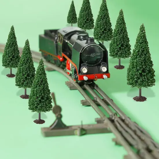 Model Cedar Trees 10PCS Train Scenery Landscape Pine Miniature Diorama Trees Mixed Model {3}