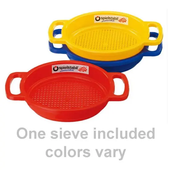 Spielstabil Outdoor Toys - Large Sand Sieve and Sifter for Kids 2 & Up, Heavy Duty Beach Sand Toys for Toddlers, Sandbox Essential Multicolor {3}